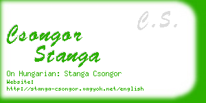 csongor stanga business card